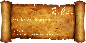 Ruttkay Csongor névjegykártya